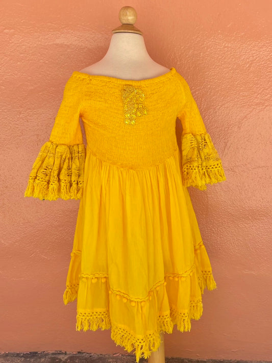 Kids Yellow Lido  Dress